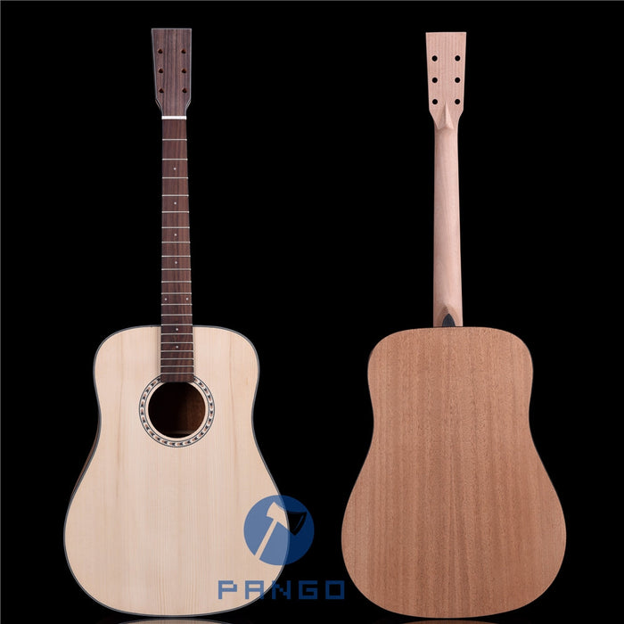 41 Inch Left Hand Solid Spruce Top DIY Acoustic Guitar Kit (PFA-938)