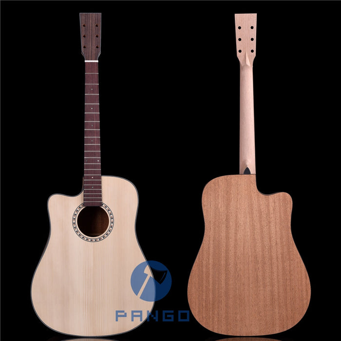 41 Inch Left Hand Solid Spruce Top DIY Acoustic Guitar Kit (PFA-937)