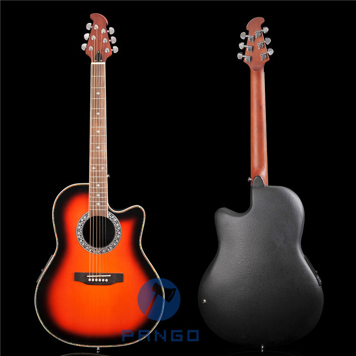 41 Inch Round Back Acoustic Guitar with EQ (PNT-177)