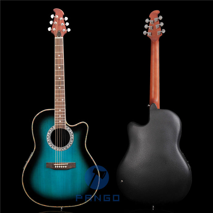 41 Inch Round Back Acoustic Guitar with EQ (PNT-178)