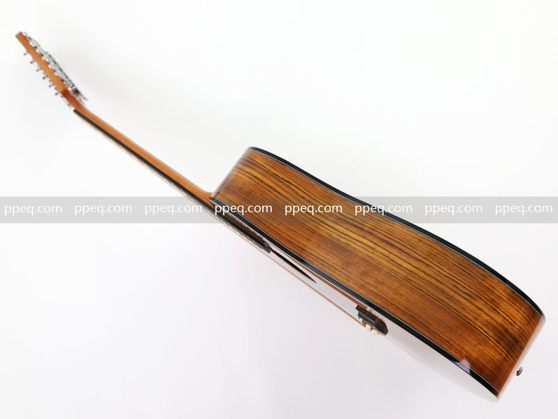 12-String All Walnut Body Glossy Finish Acoustic Guitar (BW-12WG)