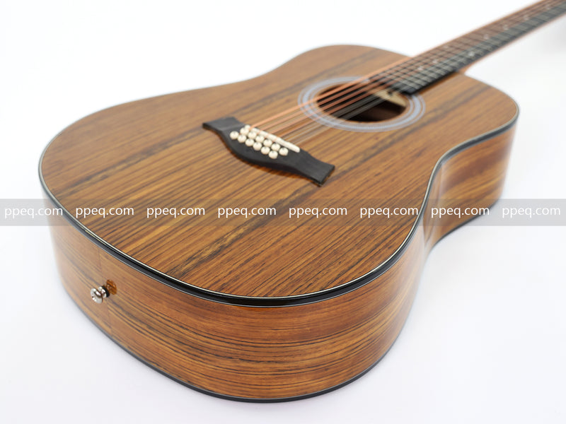 12-String All Walnut Body Glossy Finish Acoustic Guitar (BW-12WG)