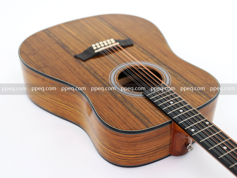 12-String All Walnut Body Glossy Finish Acoustic Guitar (BW-12WG)