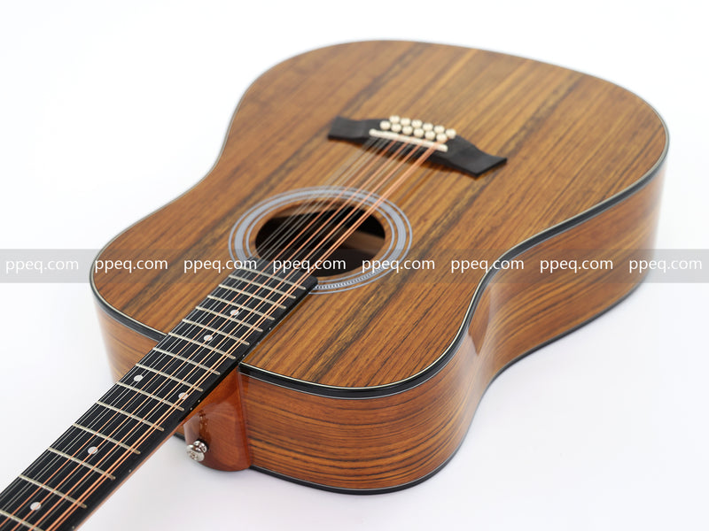 12-String All Walnut Body Glossy Finish Acoustic Guitar (BW-12WG)