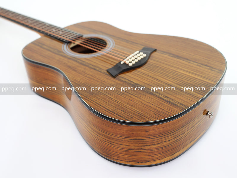 12-String All Walnut Body Glossy Finish Acoustic Guitar (BW-12WG)