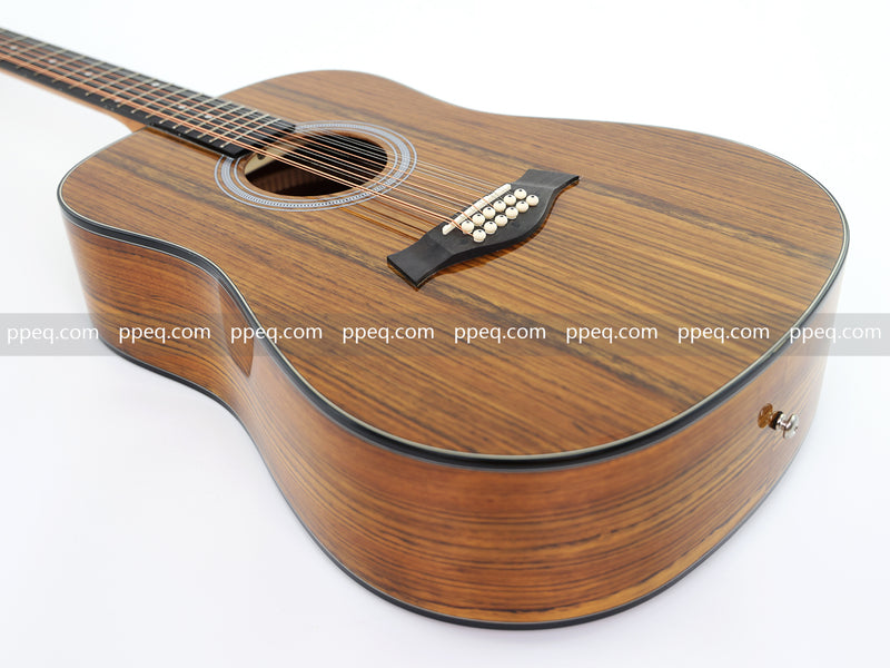 12-String All Walnut Body Glossy Finish Acoustic Guitar (BW-12WG)