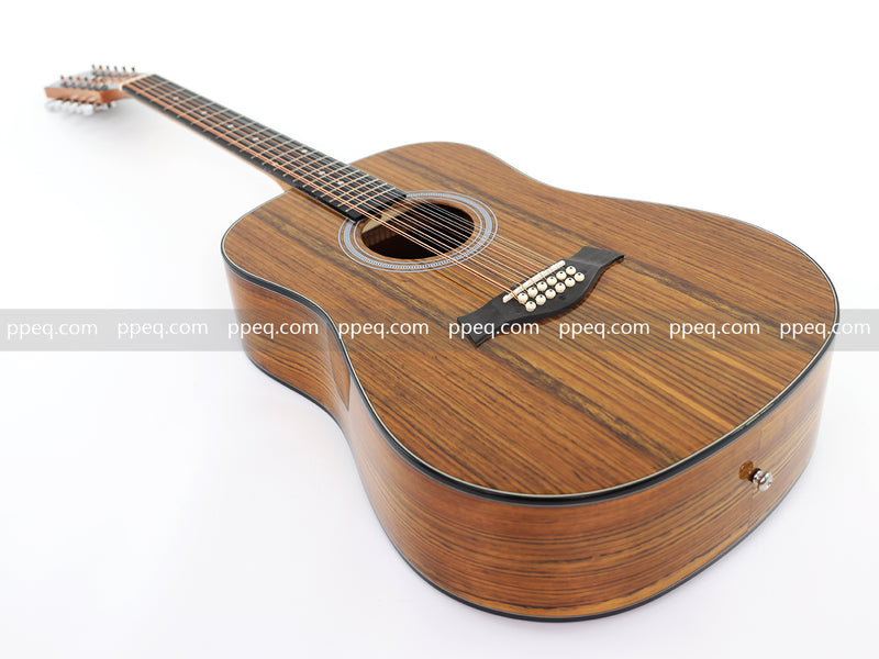 12-String All Walnut Body Glossy Finish Acoustic Guitar (BW-12WG)