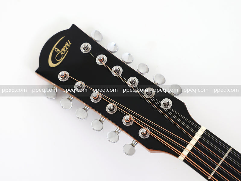 12-String All Walnut Body Glossy Finish Acoustic Guitar (BW-12WG)