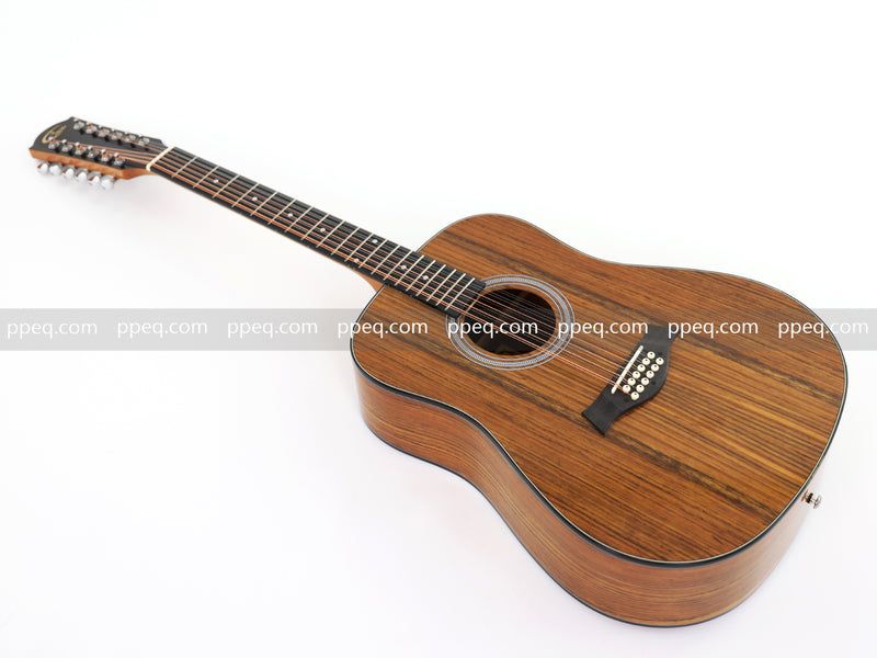 12-String All Walnut Body Glossy Finish Acoustic Guitar (BW-12WG)