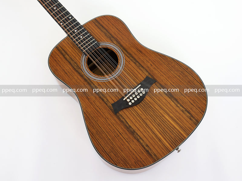 12-String All Walnut Body Glossy Finish Acoustic Guitar (BW-12WG)