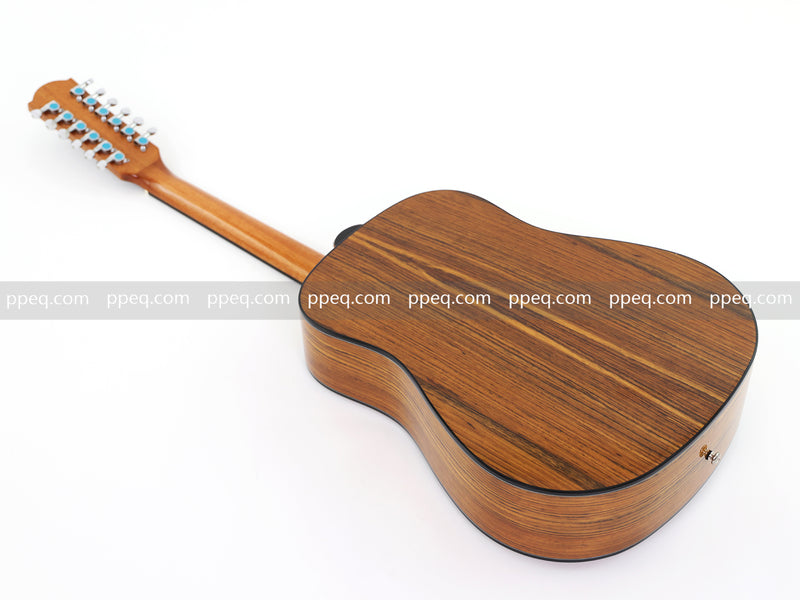 12-String All Walnut Body Glossy Finish Acoustic Guitar (BW-12WG)