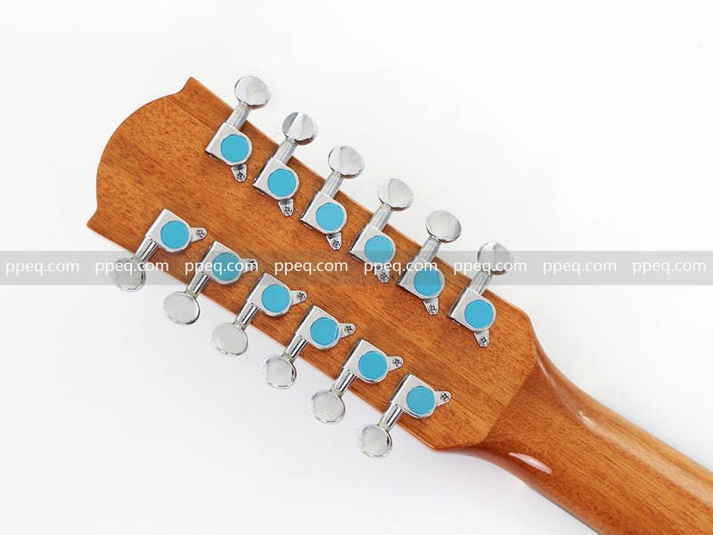 12-String All Walnut Body Glossy Finish Acoustic Guitar (BW-12WG)