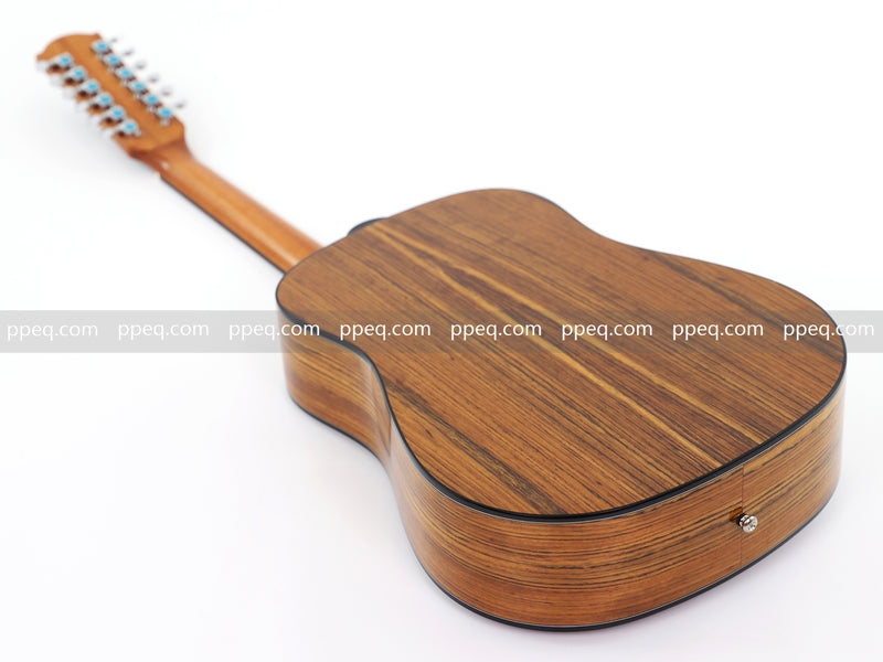 12-String All Walnut Body Glossy Finish Acoustic Guitar (BW-12WG)