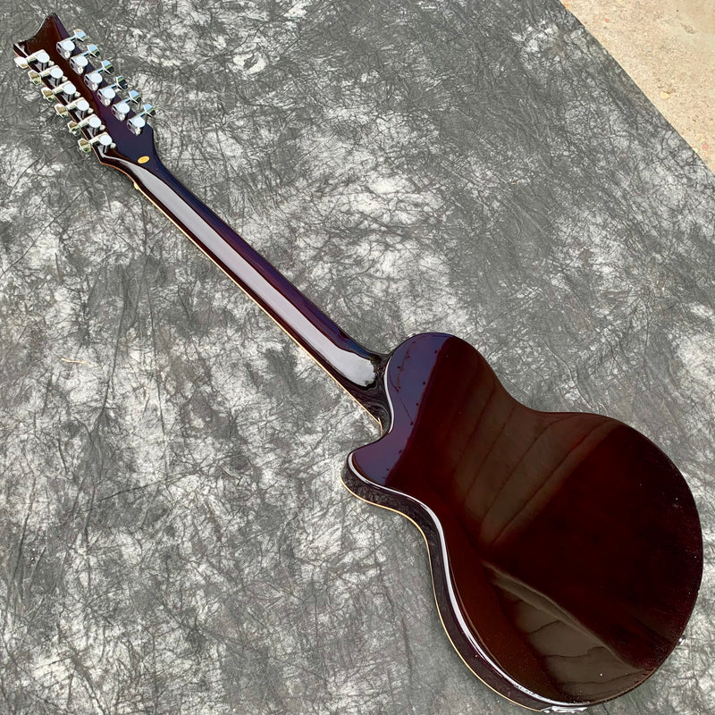 12-String Semi-Hollow Body Electric Guitar with Flamed Maple Top (YMZ-230)