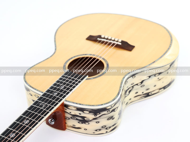 36-Inch Solid Spruce & Canarywood Acoustic Guitar with Gloss Finish (YM-MN4)