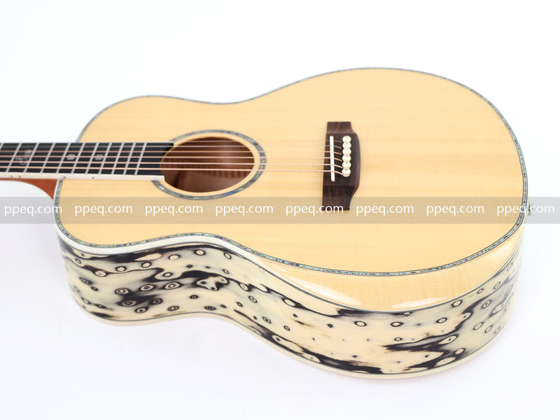 36-Inch Solid Spruce & Canarywood Acoustic Guitar with Gloss Finish (YM-MN4)