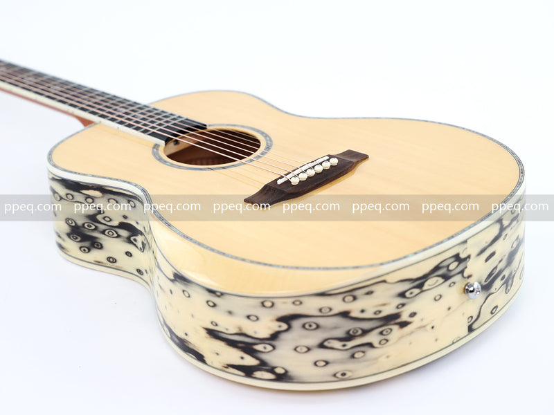 36-Inch Solid Spruce & Canarywood Acoustic Guitar with Gloss Finish (YM-MN4)