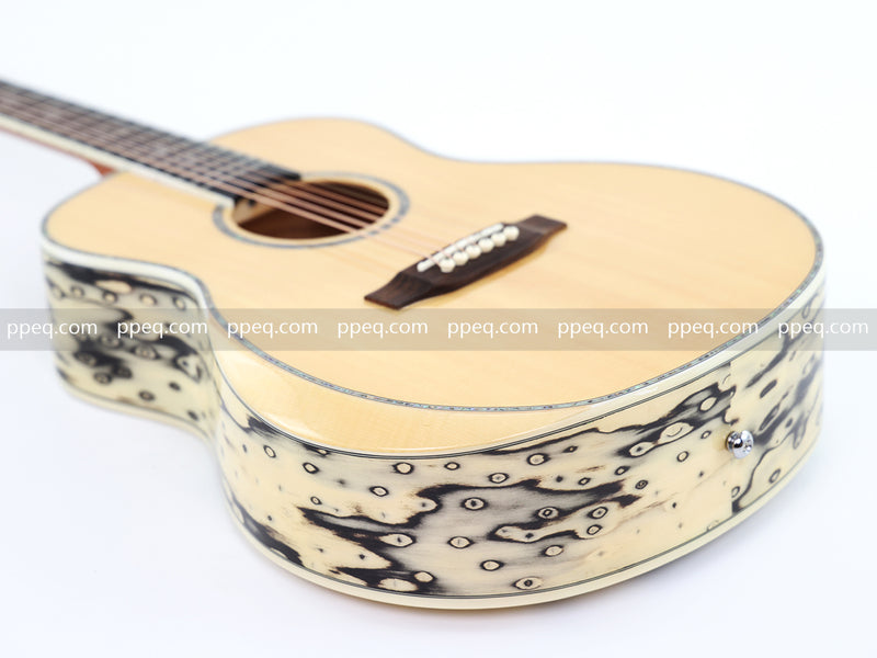 36-Inch Solid Spruce & Canarywood Acoustic Guitar with Gloss Finish (YM-MN4)