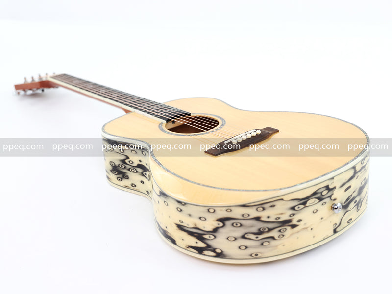 36-Inch Solid Spruce & Canarywood Acoustic Guitar with Gloss Finish (YM-MN4)