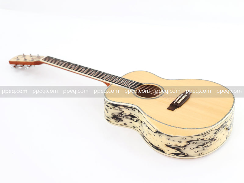 36-Inch Solid Spruce & Canarywood Acoustic Guitar with Gloss Finish (YM-MN4)