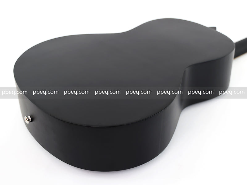 38-Inch Acoustic Guitar with Modern Black Matte Finish - Slim Basswood Body (JY-381)