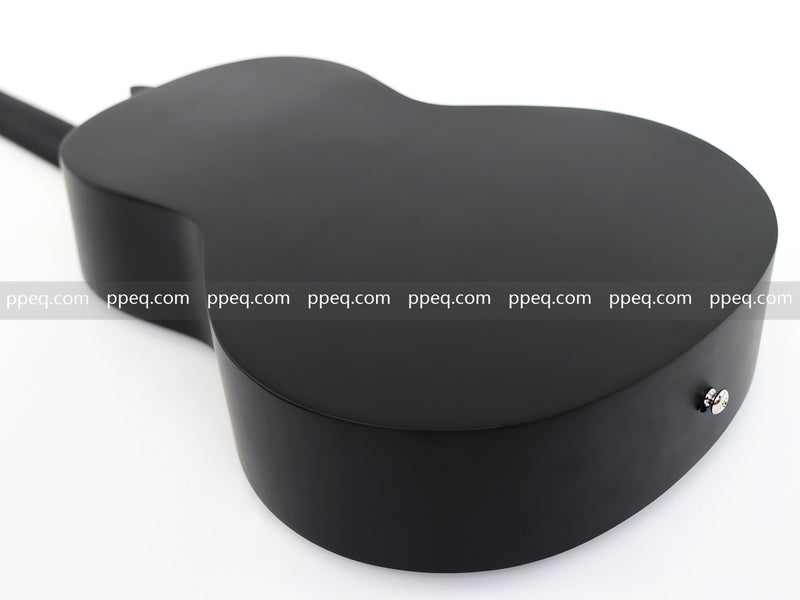 38-Inch Acoustic Guitar with Modern Black Matte Finish - Slim Basswood Body (JY-381)