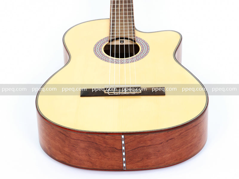 39 Inch Full Size Cutaway Nylon String Classical Guitar with Gloss Finish (TY-013)