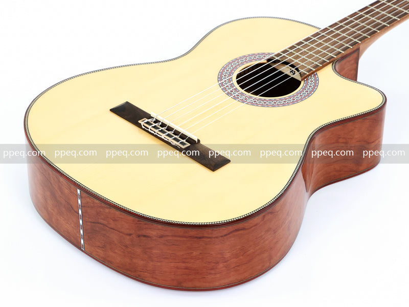 39 Inch Full Size Cutaway Nylon String Classical Guitar with Gloss Finish (TY-013)