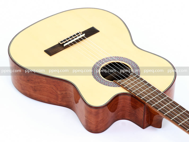 39 Inch Full Size Cutaway Nylon String Classical Guitar with Gloss Finish (TY-013)