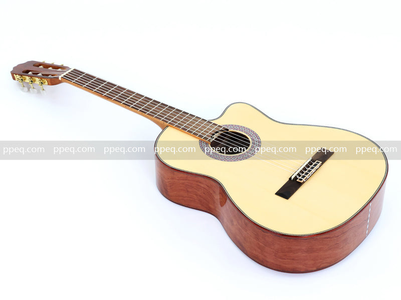 39 Inch Full Size Cutaway Nylon String Classical Guitar with Gloss Finish (TY-013)
