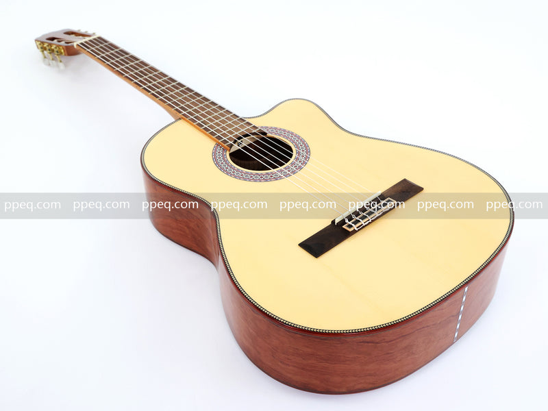 39 Inch Full Size Cutaway Nylon String Classical Guitar with Gloss Finish (TY-013)