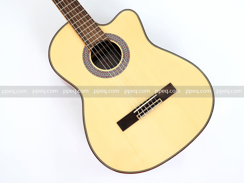 39 Inch Full Size Cutaway Nylon String Classical Guitar with Gloss Finish (TY-013)