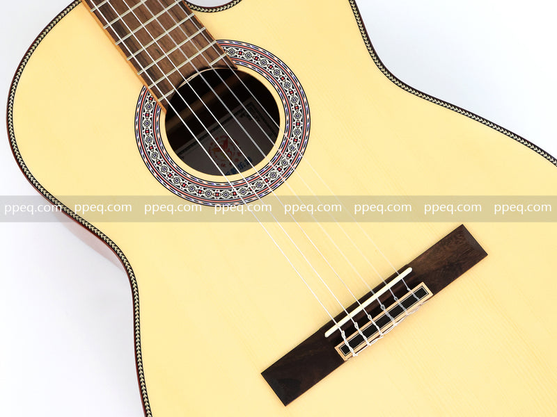 39 Inch Full Size Cutaway Nylon String Classical Guitar with Gloss Finish (TY-013)