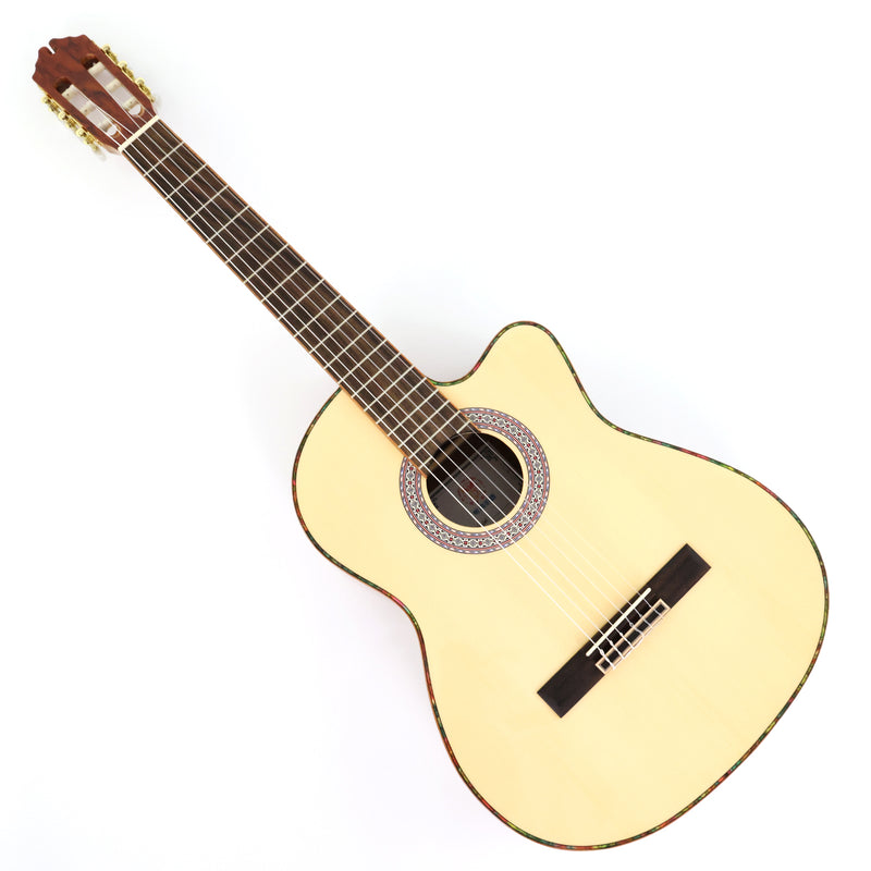39 Inch Full Size Cutaway Nylon String Classical Guitar with Gloss Finish (TY-014)