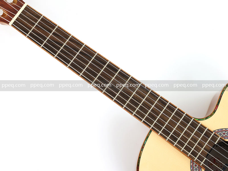 39 Inch Full Size Cutaway Nylon String Classical Guitar with Gloss Finish (TY-014)