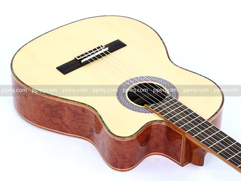39 Inch Full Size Cutaway Nylon String Classical Guitar with Gloss Finish (TY-014)
