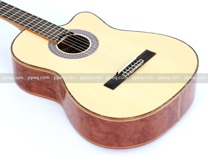 39 Inch Full Size Cutaway Nylon String Classical Guitar with Gloss Finish (TY-014)