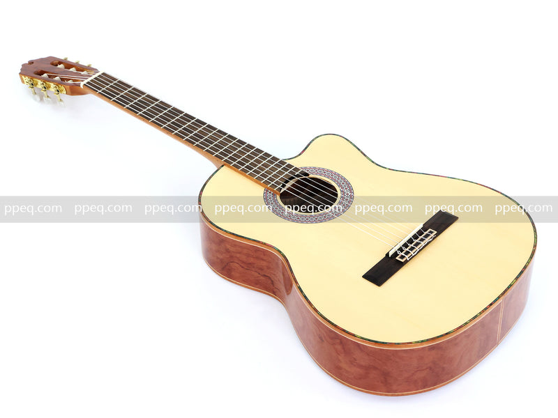 39 Inch Full Size Cutaway Nylon String Classical Guitar with Gloss Finish (TY-014)