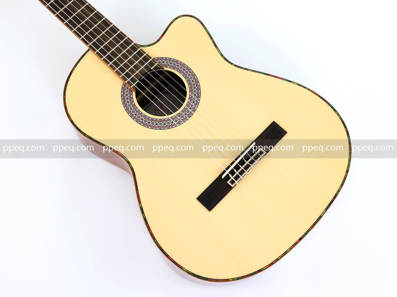 39 Inch Full Size Cutaway Nylon String Classical Guitar with Gloss Finish (TY-014)