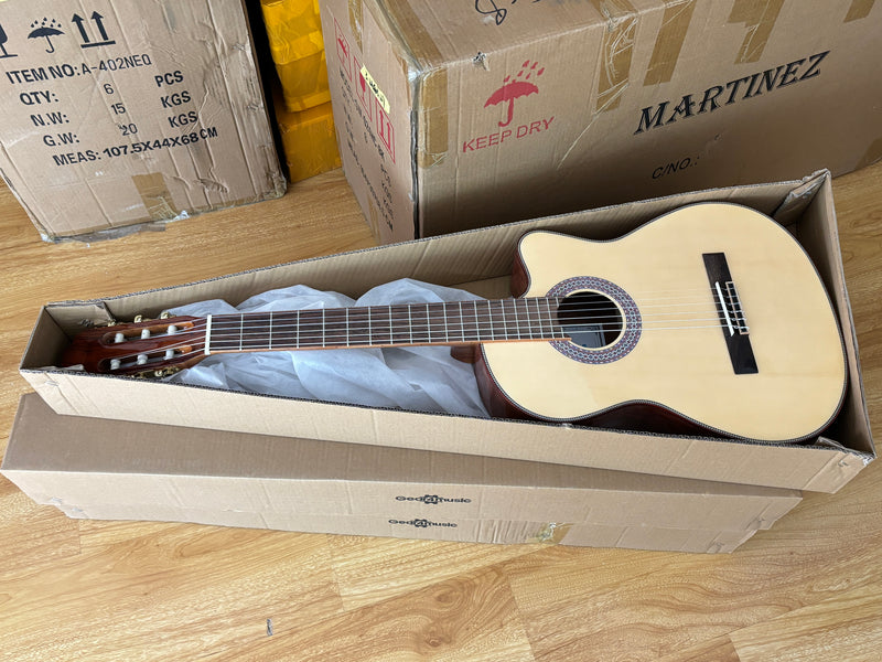 39 Inch Full Size Cutaway Nylon String Classical Guitar with Gloss Finish (TY-013)
