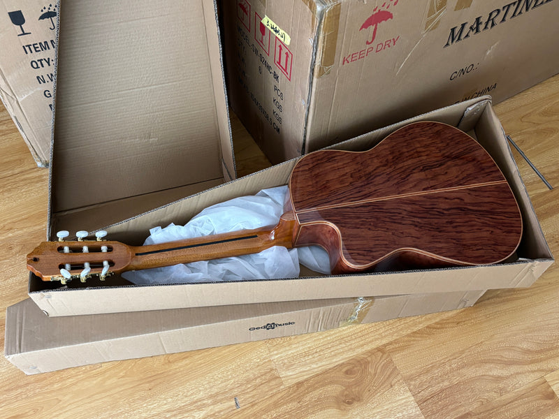 39 Inch Full Size Cutaway Nylon String Classical Guitar with Gloss Finish (TY-014)