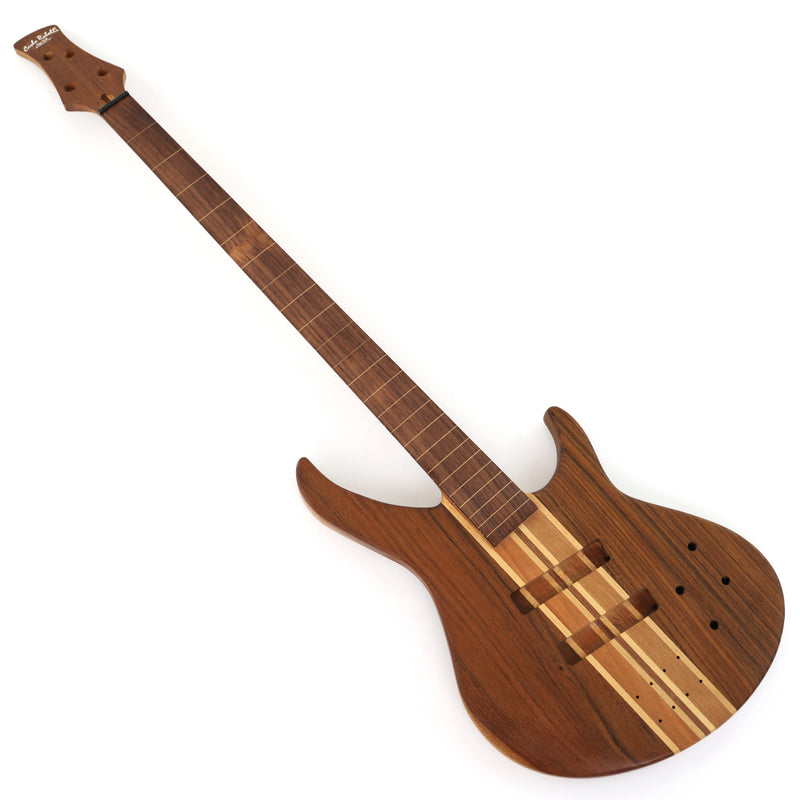 4-String Fretless Neck-Through Body All Walnut Active Electric Bass Guitar (NTB-646, Limited Edition)