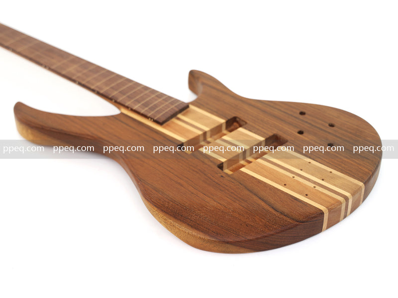 4-String Fretless Neck-Through Body All Walnut Active Electric Bass Guitar (NTB-646, Limited Edition)