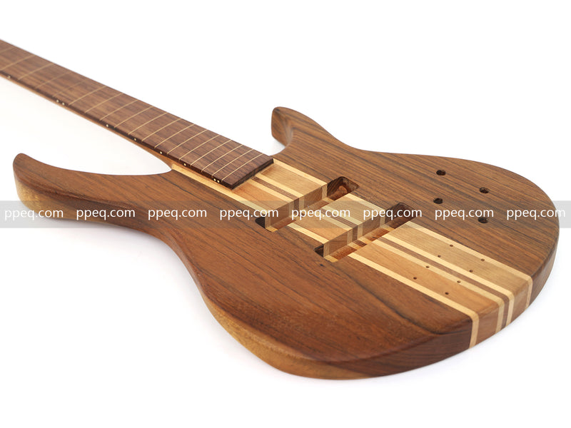 4-String Fretless Neck-Through Body All Walnut Active Electric Bass Guitar (NTB-646, Limited Edition)