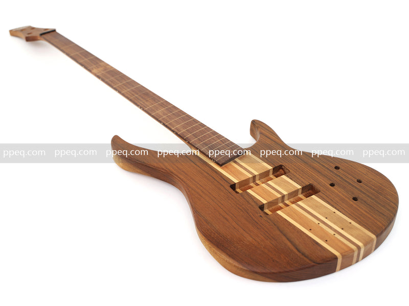 4-String Fretless Neck-Through Body All Walnut Active Electric Bass Guitar (NTB-646, Limited Edition)