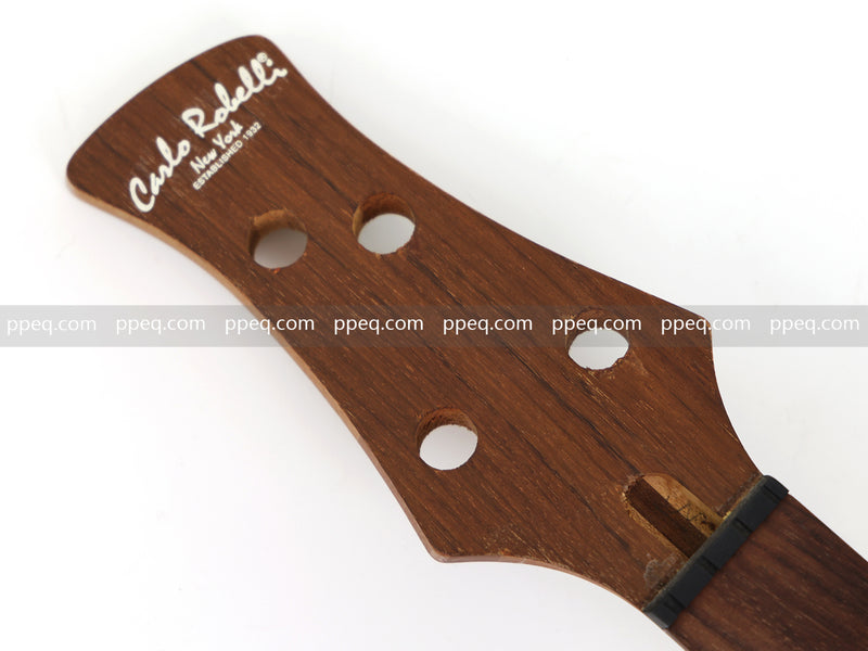 4-String Fretless Neck-Through Body All Walnut Active Electric Bass Guitar (NTB-646, Limited Edition)