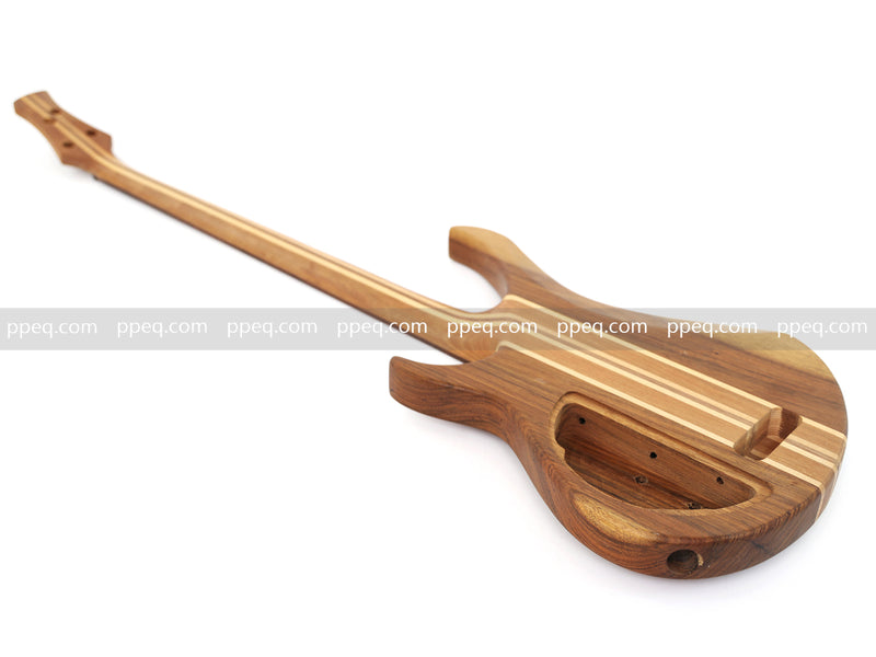4-String Fretless Neck-Through Body All Walnut Active Electric Bass Guitar (NTB-646, Limited Edition)