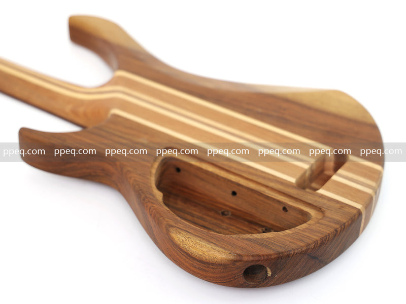 4-String Fretless Neck-Through Body All Walnut Active Electric Bass Guitar (NTB-646, Limited Edition)