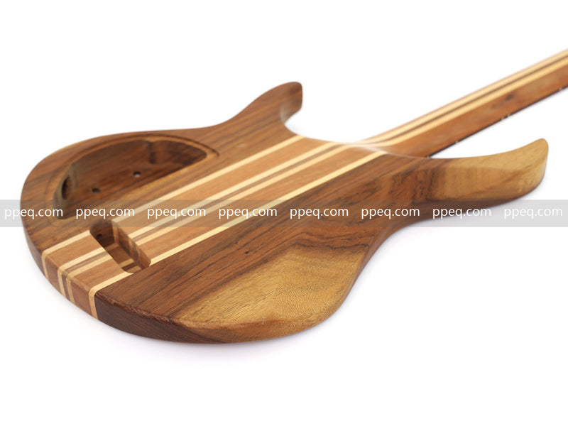 4-String Fretless Neck-Through Body All Walnut Active Electric Bass Guitar (NTB-646, Limited Edition)