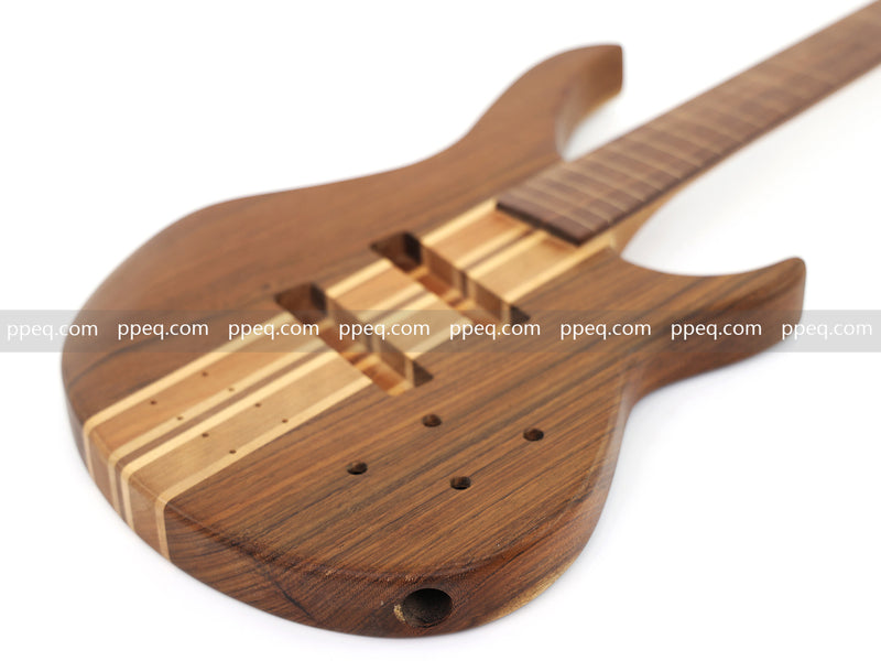 4-String Fretless Neck-Through Body All Walnut Active Electric Bass Guitar (NTB-646, Limited Edition)